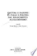 Cultura e nazione in Italia e Polonia dal Rinascimento all'illuminismo