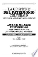 Cultural heritage management