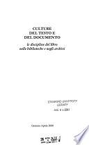 Culture del testo e del documento