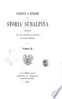 Curiosita e ricerche di storia subalpina