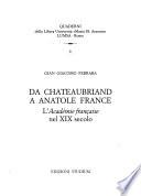 Da Chateaubriand a Anatole France