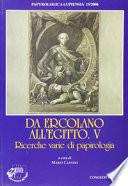 Da Ercolano all'Egitto
