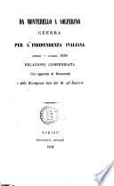Da Montebello a Solferino guerra per la indipendenza italiana, aprile-luglio, 1859 \compilatore A. L. Reyneri]