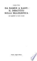Da Ramus a Kant, il dibattito sulla sillogistica