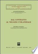 Dal contratto al negozio unilaterale