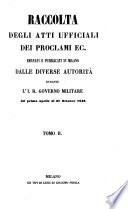 Dal primo Aprile al 31 Ottobre 1849