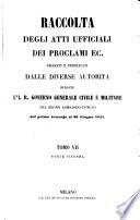 Dal primo Gennajo al 30 Giugno 1852