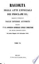 Dal primo Maggio al 31 Dicembre 1851