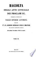 Dal primo Novembre 1849 in avanti