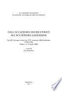 Dall'Accademia dei Ricovrati all'Accademia Galileiana