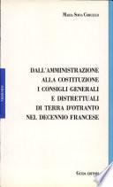 Dall'amministrazione alla costituzione