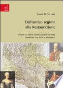 Dall'antico regime alla restaurazione