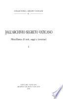 Dall'Archivio segreto vaticano