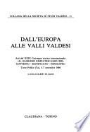 Dall'Europa alle valli valdesi