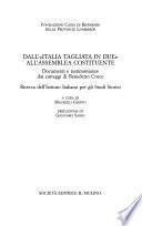 Dall'Italia tagliata in due all'assemblea costituente
