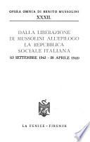 Dalla liberazione di Mussolini all'epilogo La Repubblica sociale italiana (13 settembre 1943-28 aprile 1945)