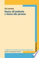 Danno all'ambiente e danno alla persona