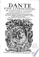 Dante Con L'Espositioni Di Christoforo Landino, Et D'Alessandro Vellutello
