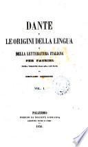 Dante e le origini della lingua e della letteratura italiana