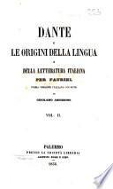 Dante e le origini della lingua e della letteratura italiana