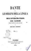 Dante e le origini della lingua e della letteratura italiana per Fauriel