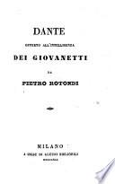 Dante offerto all'intelligenza dei giovanetti da Pietro Rotondi