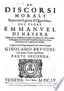 De' Discorsi Morali Sopra tutti li giorni di Quaresima