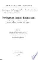 De doctrina Ioannis Duns Scoti: Problemata theologica