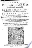 De fiori della poesia (in cui sono scelte le varie et ornate locutioni o Frasi di Virgilio, Ouidio, et Horatio)