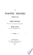De Joanne Nicotio philologo ...