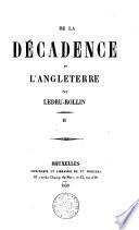 De la décadence de l'Angleterre