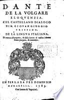 De la volgare eloquenzia