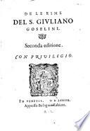 De le rime del S. Giuliano Goselini