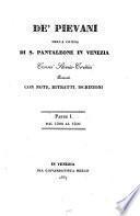 De'pievani della chiesa di S. Pantaleone in Venezia cenni storico-critici