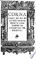 De Re Militari Nvovamente Con Somma Diligentia Impresso