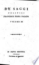 De'Saggi Politici Francesco Maria Pagano 