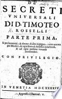 De'Secreti universali di T. Rosselli