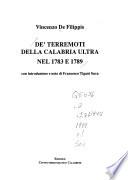 De' terremoti della Calabria ultra nel 1783 e 1789