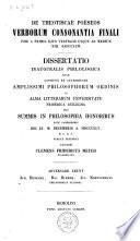 De theotiscae poëseos verborum consonantia finali inde a primis ejus vestigiis usque ad medium XIII. saeculum