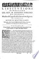 De tutte l'opere del r.m. Gioseffo Zarlino da Chioggia, Maestro di Cappella della Serenissima Signoria di Venetia, ch'ei scrisse in buona lingua italiana