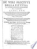 De' veri precetti della pittvra di M. Gio. Battista Armenini da Faenza libri tre