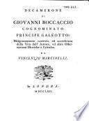 Decamerone ... corretto ed accresciuto della vita dell'autore ... da Vincenzio Martinelli