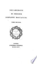 Decamerone di messer Giovanni Boccaccio. Tomo primo [-terzo]