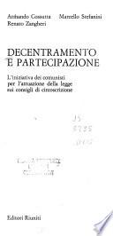Decentramento e partecipazione