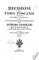Decisioni del foro toscano, inedite dall'anno..
