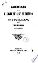 Decisioni della G. Corte de' Conti di Palermo per lo scioglimento della promiscuità