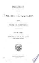Decisions of the Railroad Commission of the State of California