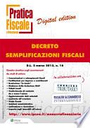 Decreto semplificazioni fiscali