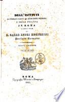 Degl'istituti di pubblica carità ed istruzione primaria e delle prigioni in Roma libri tre