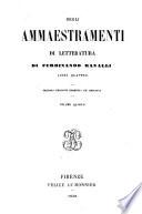 Degli ammaestramenti di letteratura di Ferdinando Ranalli